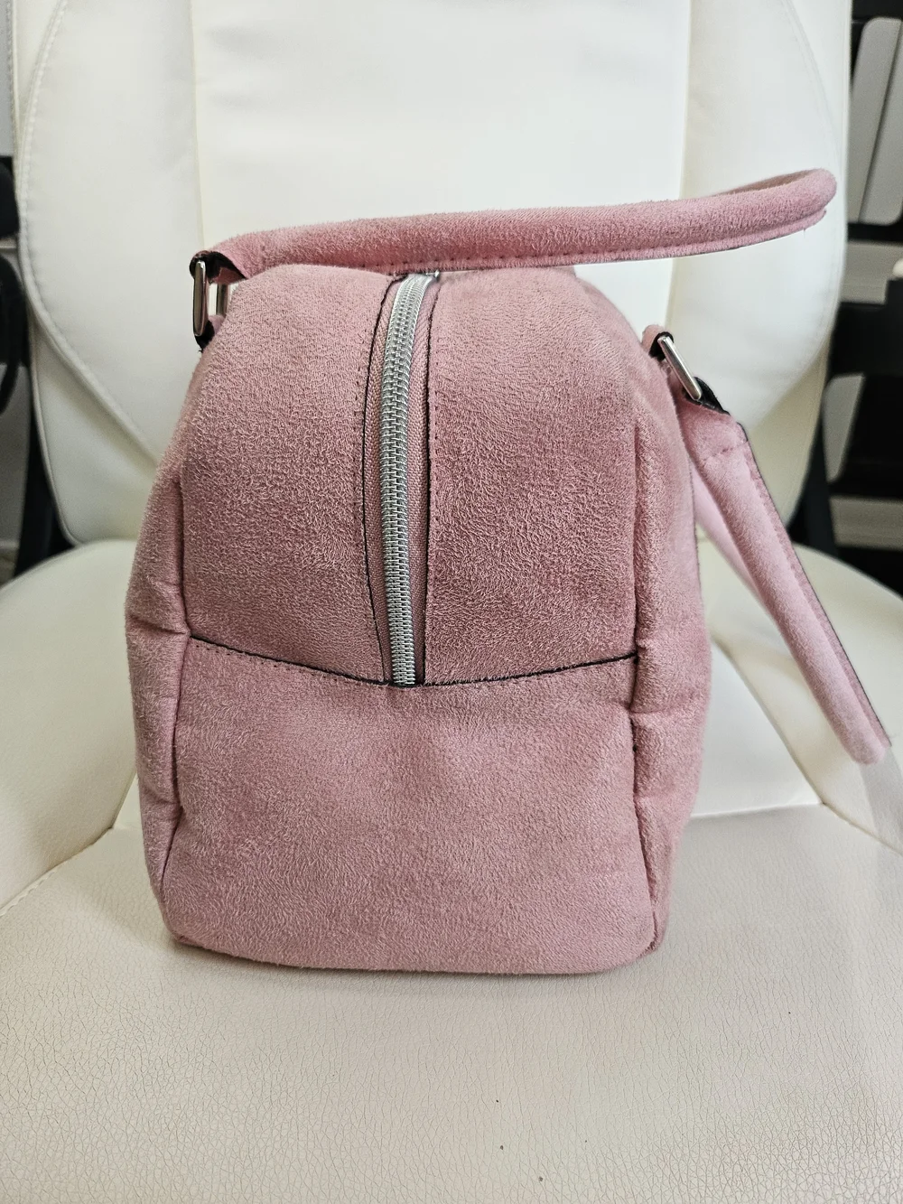 Victoria's Secret Blush Pink Suede Satchel